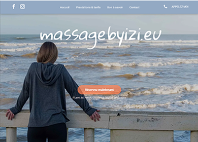 Massage by Izi website image